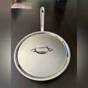❤️All-Clad D3 3-Ply Stainless Steel Fry Pan With Lid 10 Inch